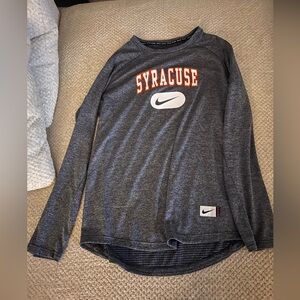 Nike Syracuse Long-Sleeve Tee - Gray with Orange & White Logo